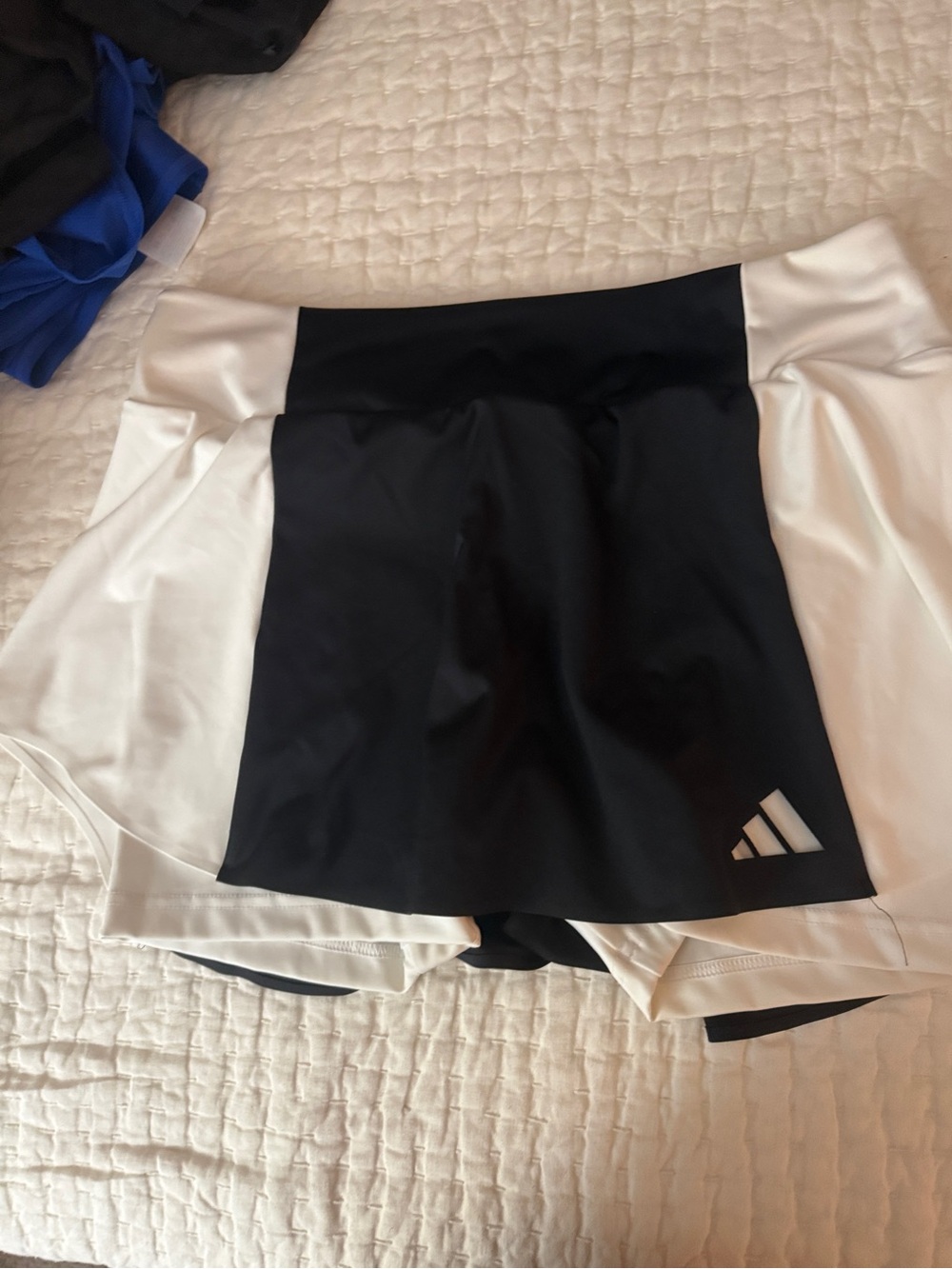 adidas Black and White Athletic Skort with Built-In Shorts